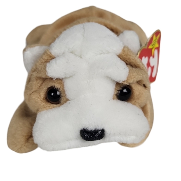 Ty Beanie Babies- Wrinkles the Dog 8" Animal Plush - Picture 1 of 4